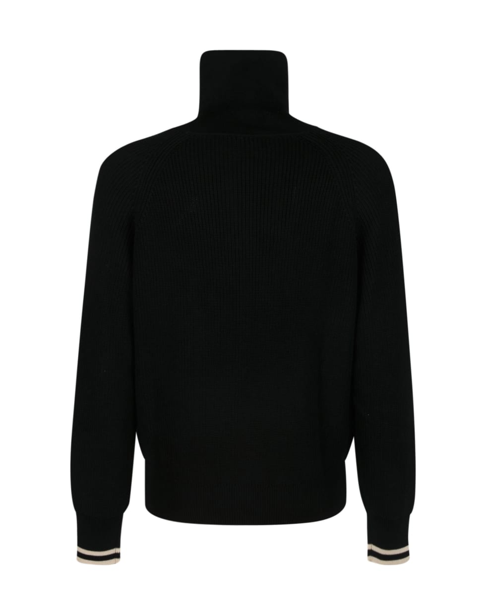 Ballantyne Half Zip Neck Pullover - Black/Natural