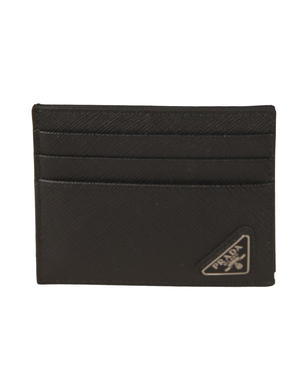 prada logo plaque card holder