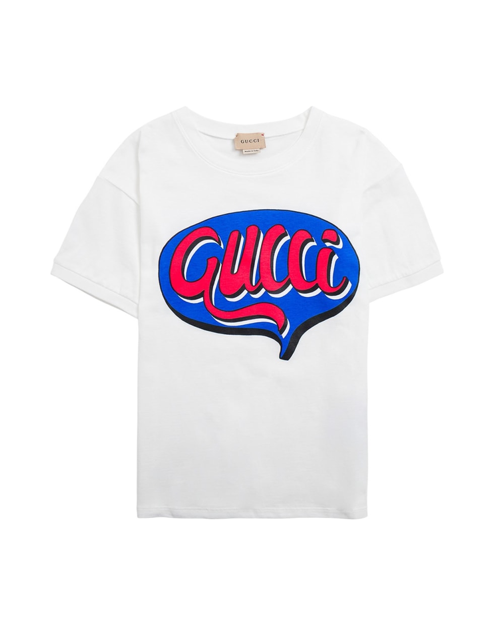 Gucci White Cotton T-shirt With Logo Print - White Mc