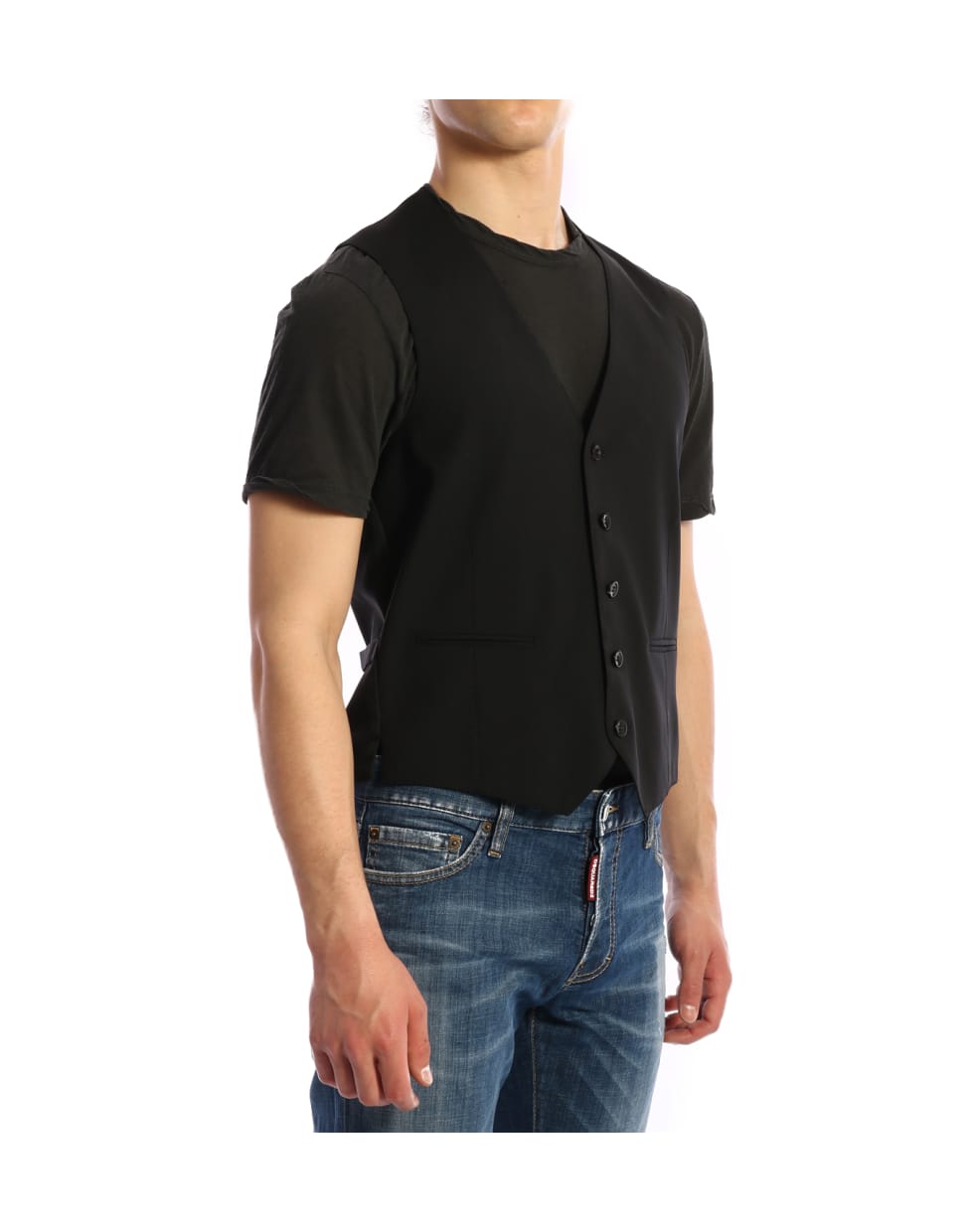 Tonello Wool Vest Black - Black