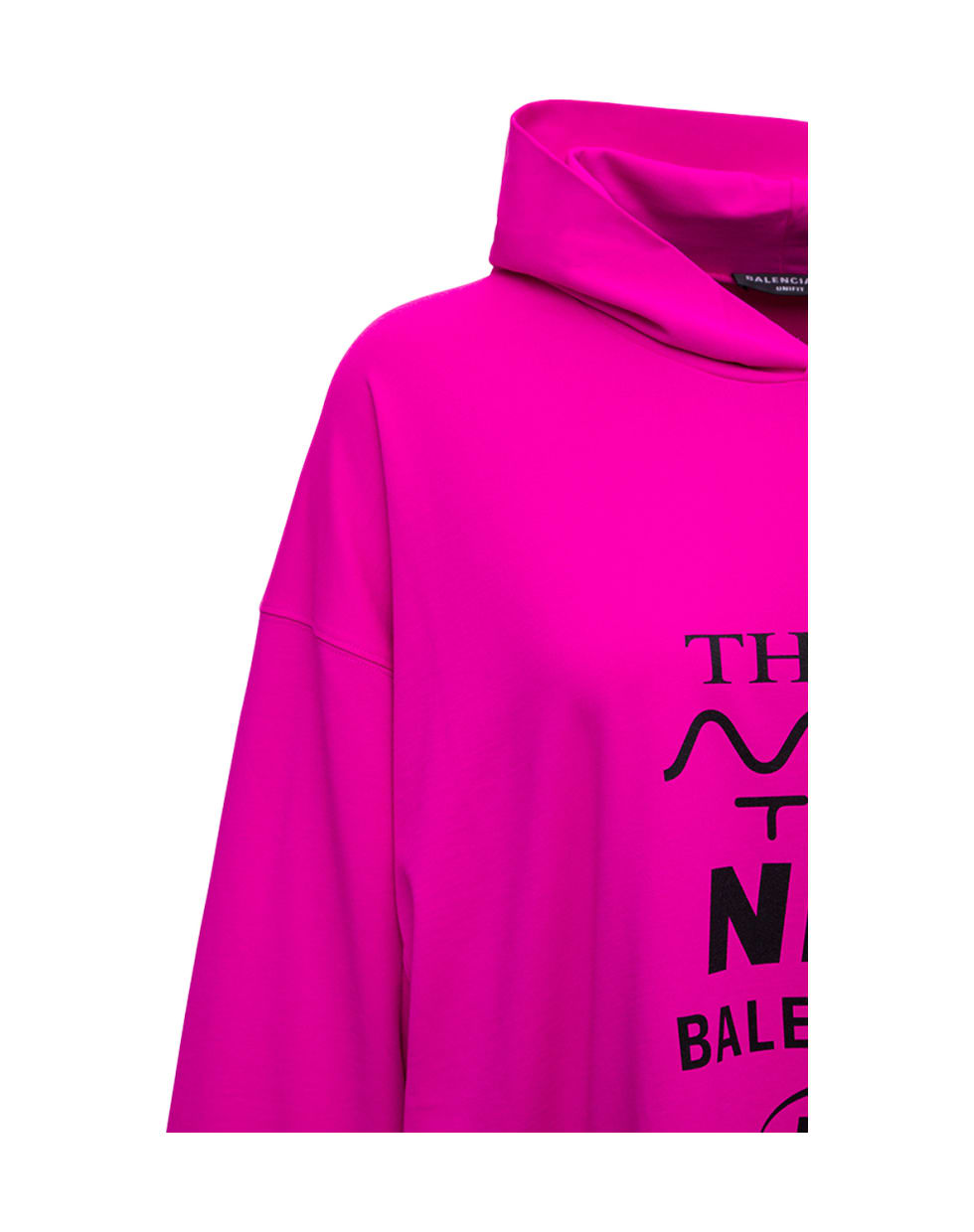Balenciaga This Is Not Oversaize Hoodie In Pink Jersey - Fuxia