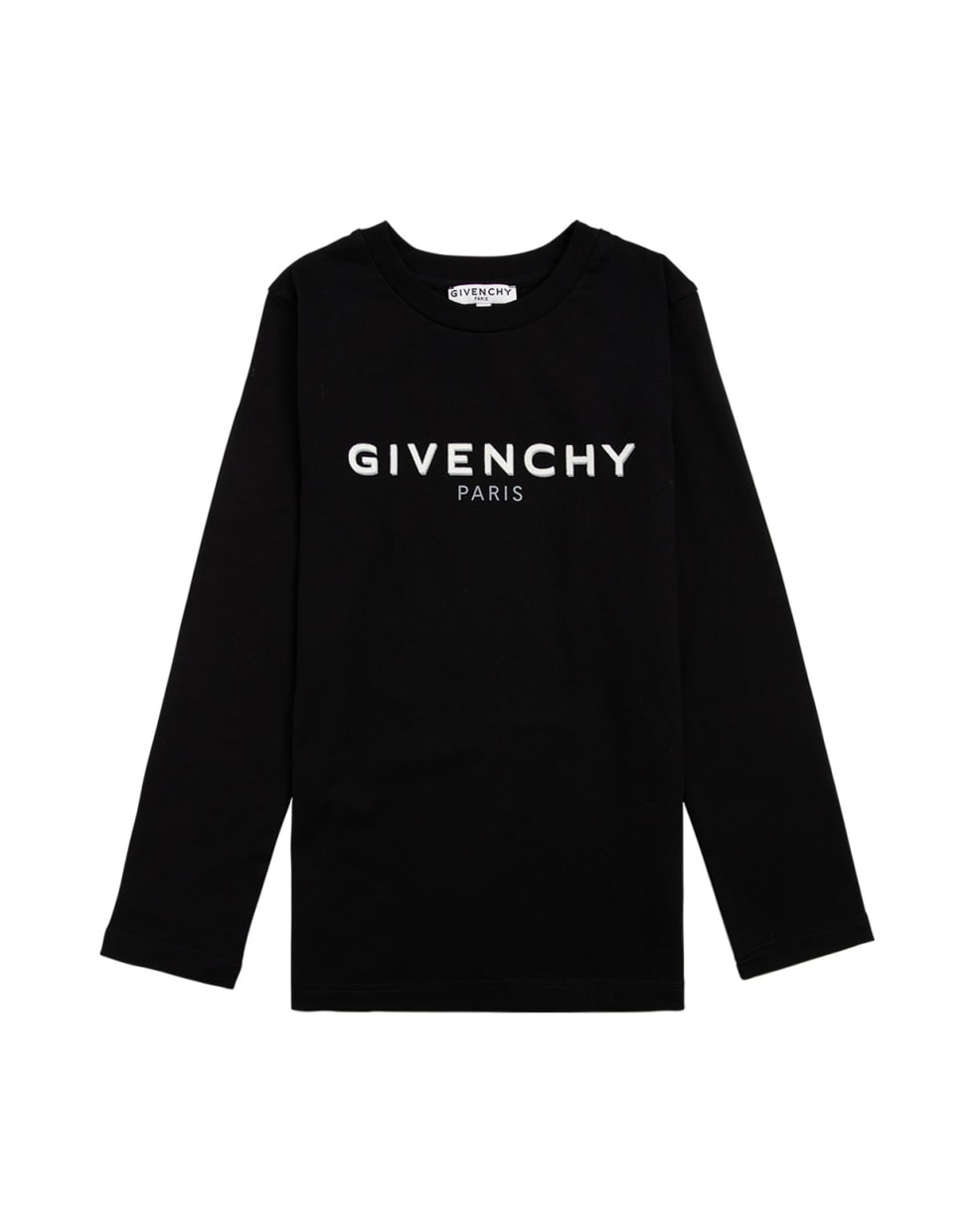 Givenchy Long-sleeved T-shirt In Black Cotton With Logo - Black