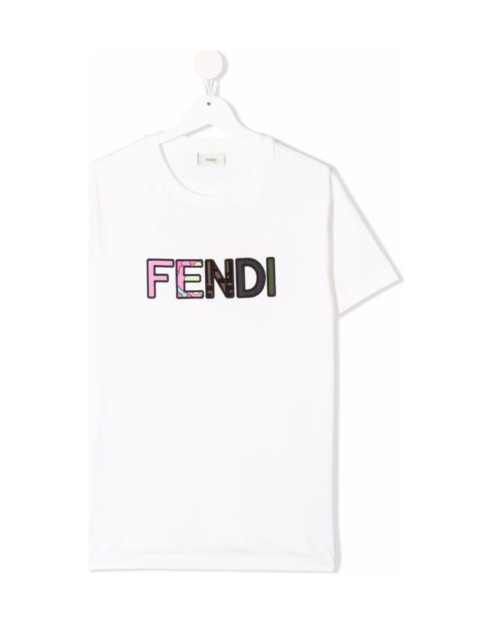 Fendi White Jersey T-shirt With Logo - White