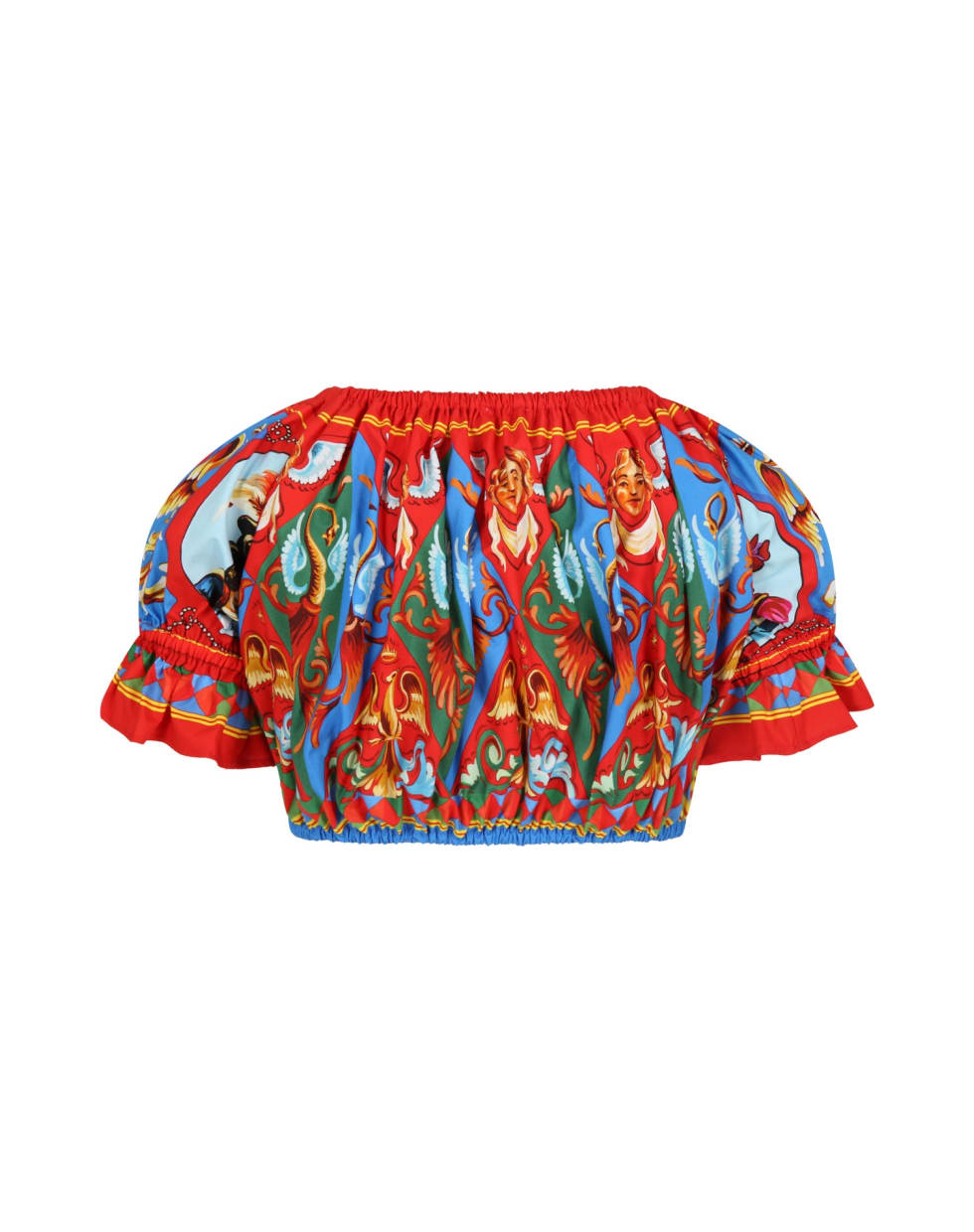 Dolce & Gabbana Red Blouse For Girl With Logo - Multicolor
