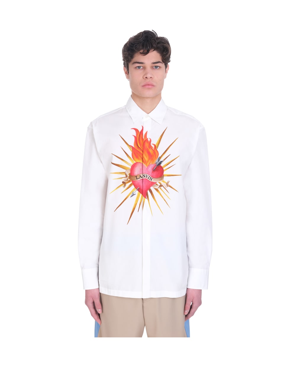 Lanvin Shirt In White Cotton Italist Always Like A Sale