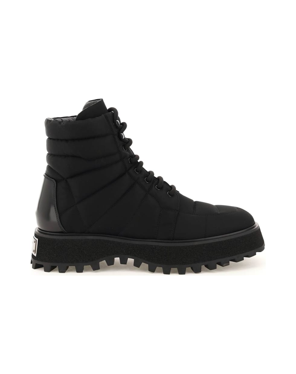 Dolce & Gabbana Nylon Lace-up Boots - Nero/nero