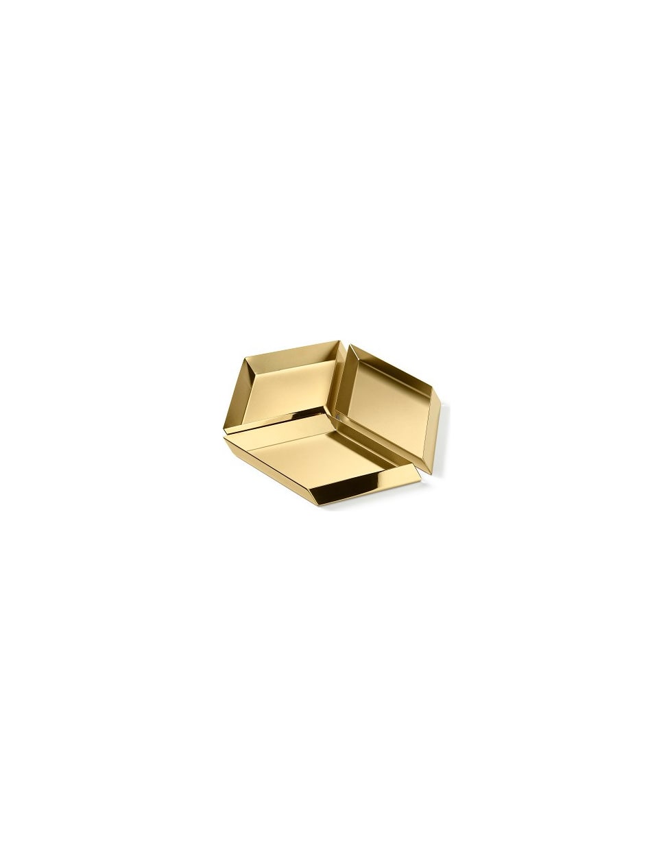 Ghidini 1961 Axonometry - Large Cube Polished Brass - Polished brass