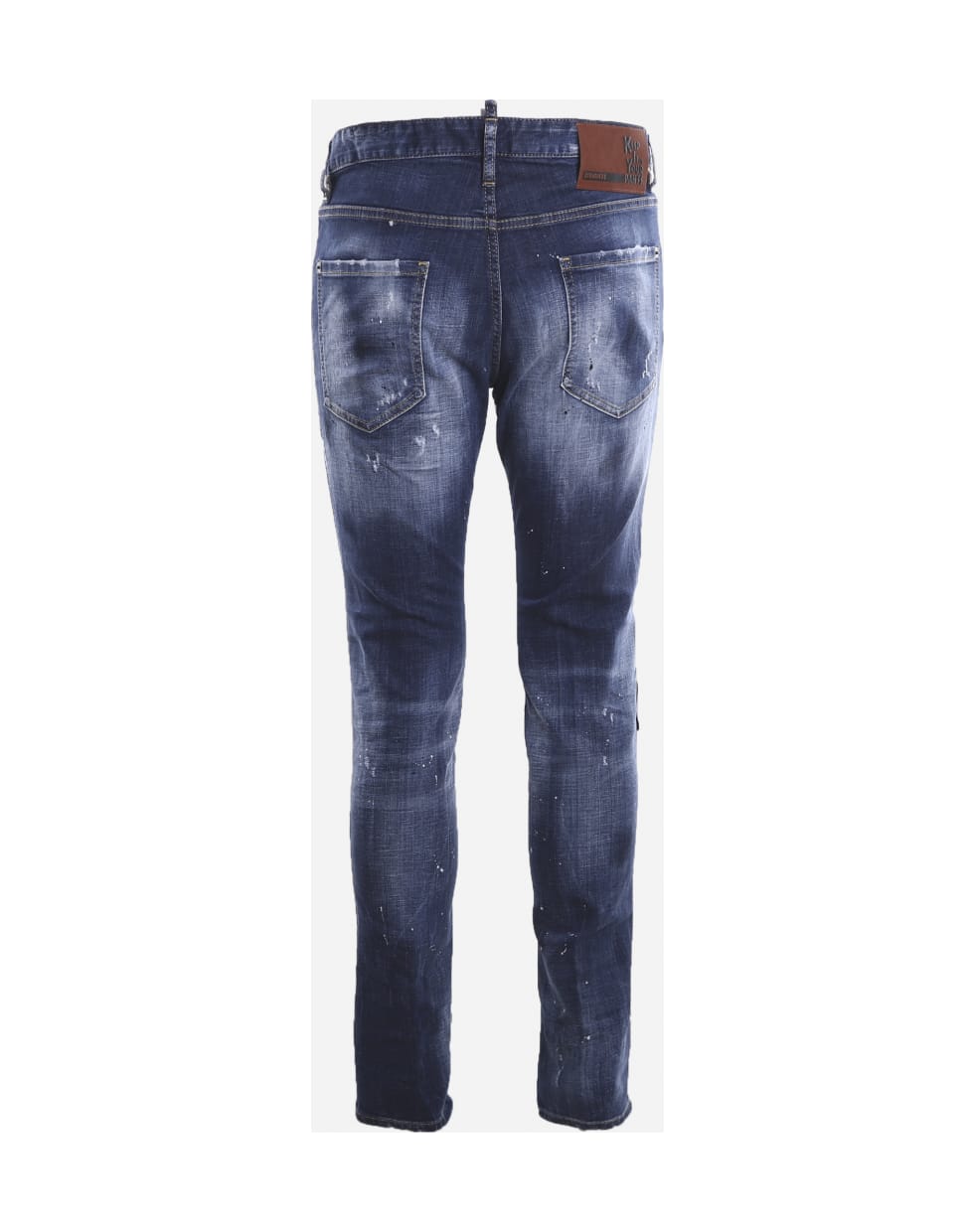 Dsquared2 Distressed-effect Stretch Cotton Skinny Jeans - Blue