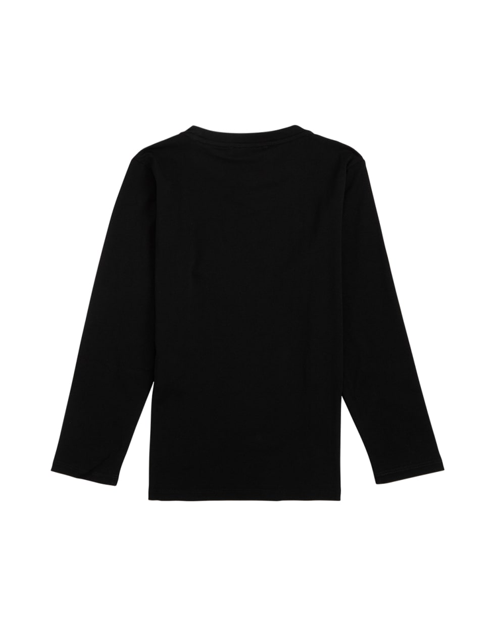 Emporio Armani Long-sleeved Cotton T-shirt With Logo Print - Black
