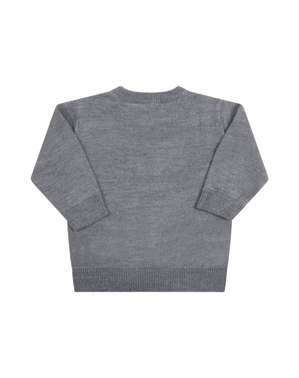Armani Collezioni Grey Sweater For Baby Boy With Eagle - Grey