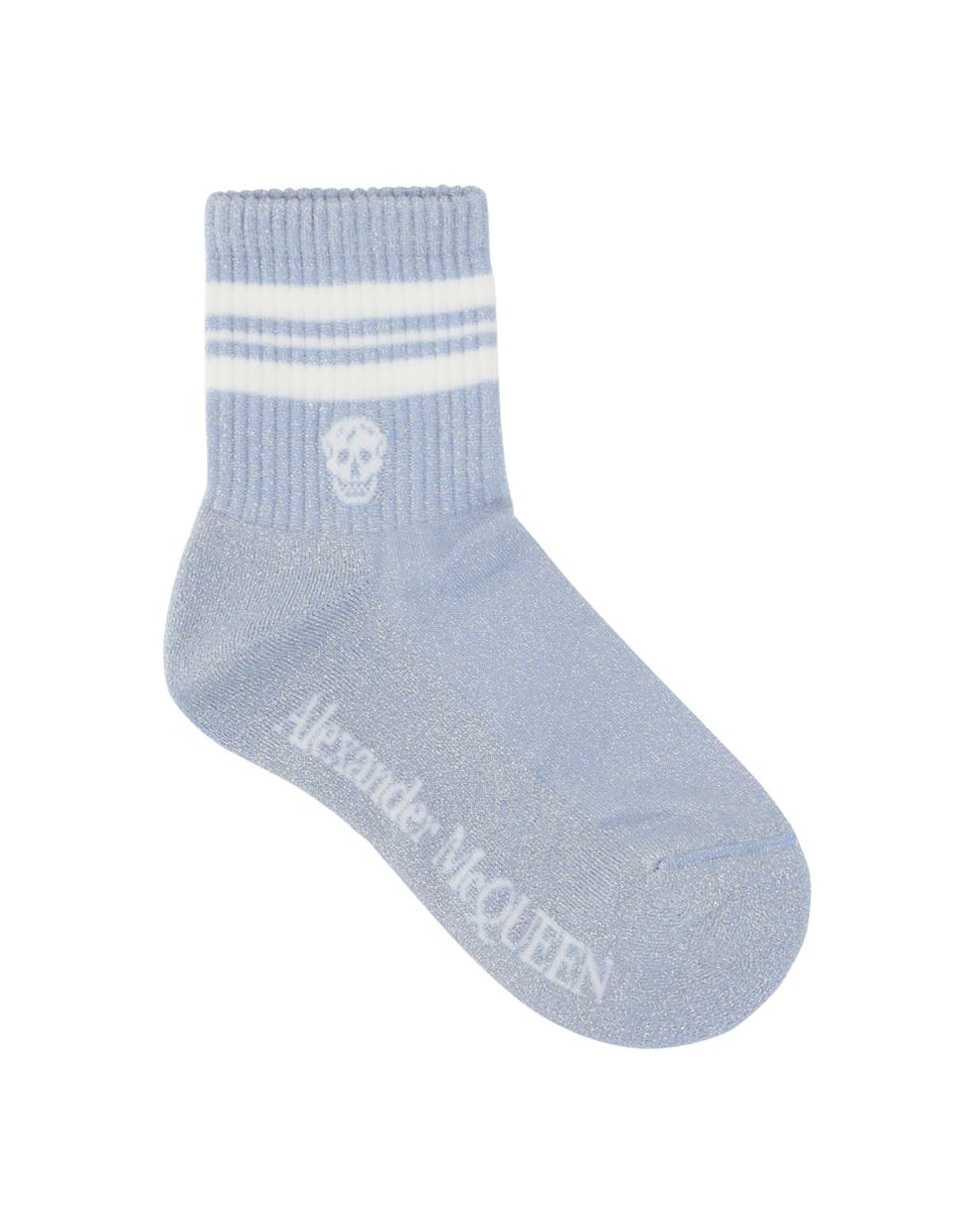 Alexander McQueen Alexander Mc Queen Stripe Skull Socks - Blue/white