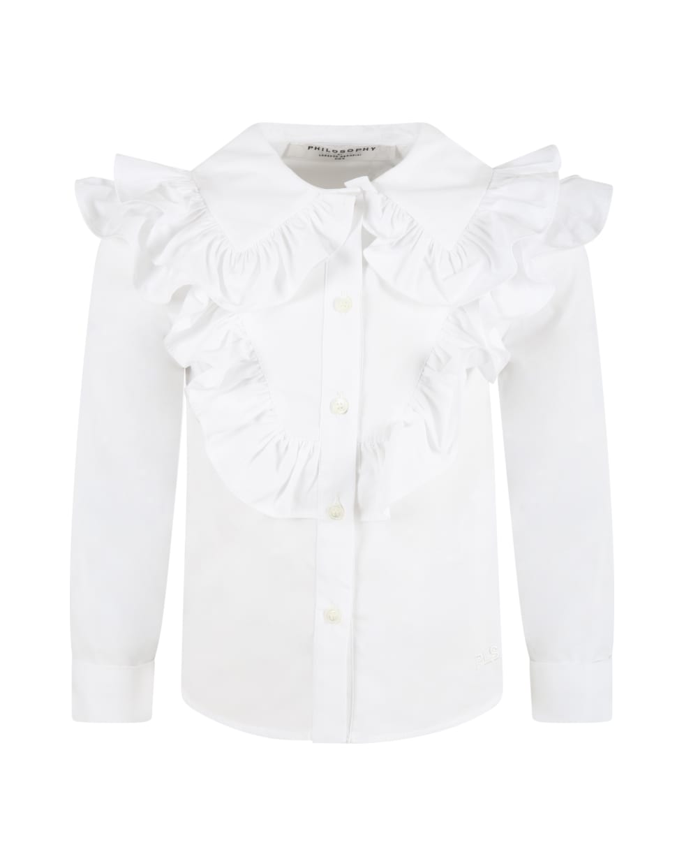Philosophy di Lorenzo Serafini Kids White Shirt For Girl - Bianco