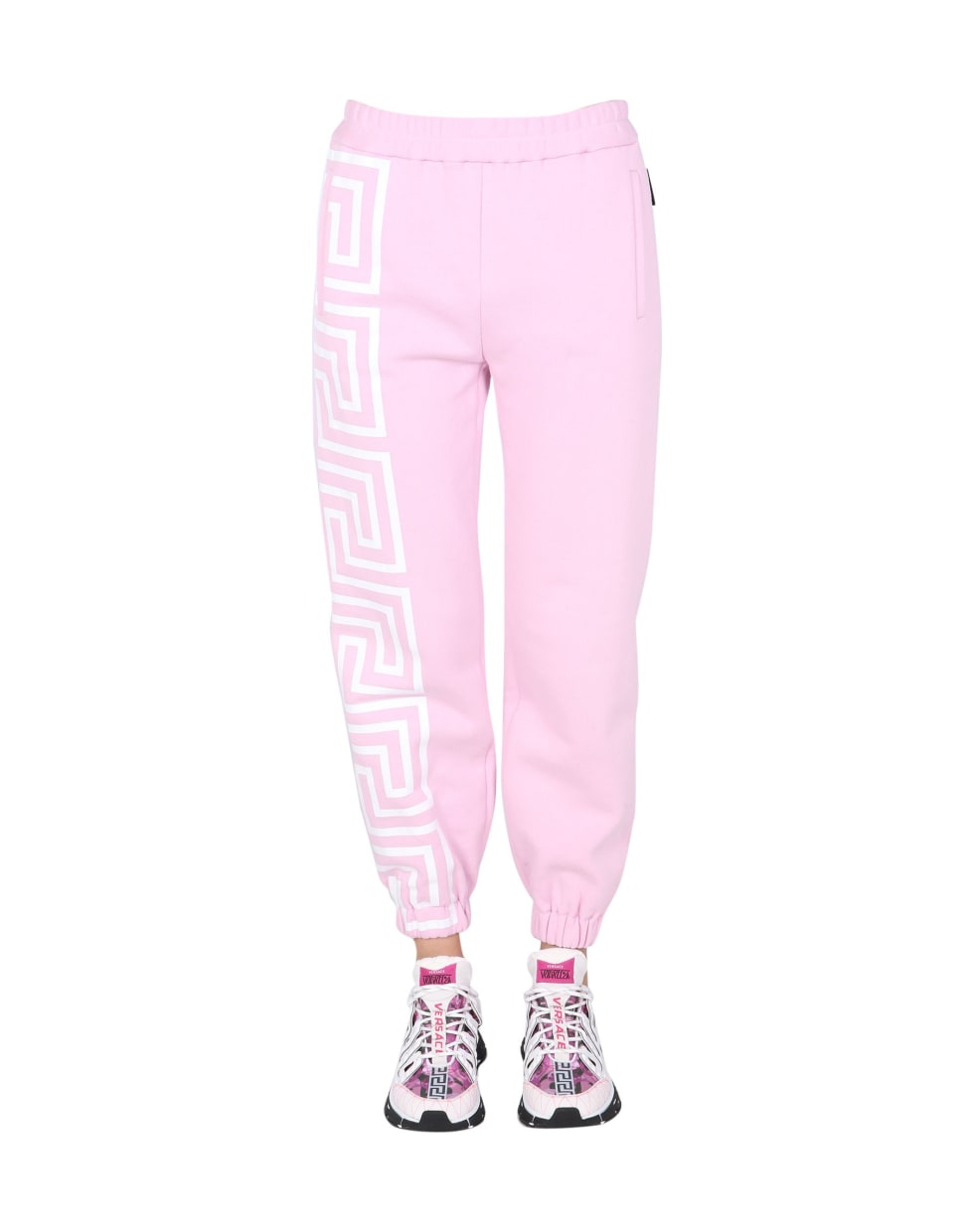 Versace Jogging Pants With Greek Logo - ROSA