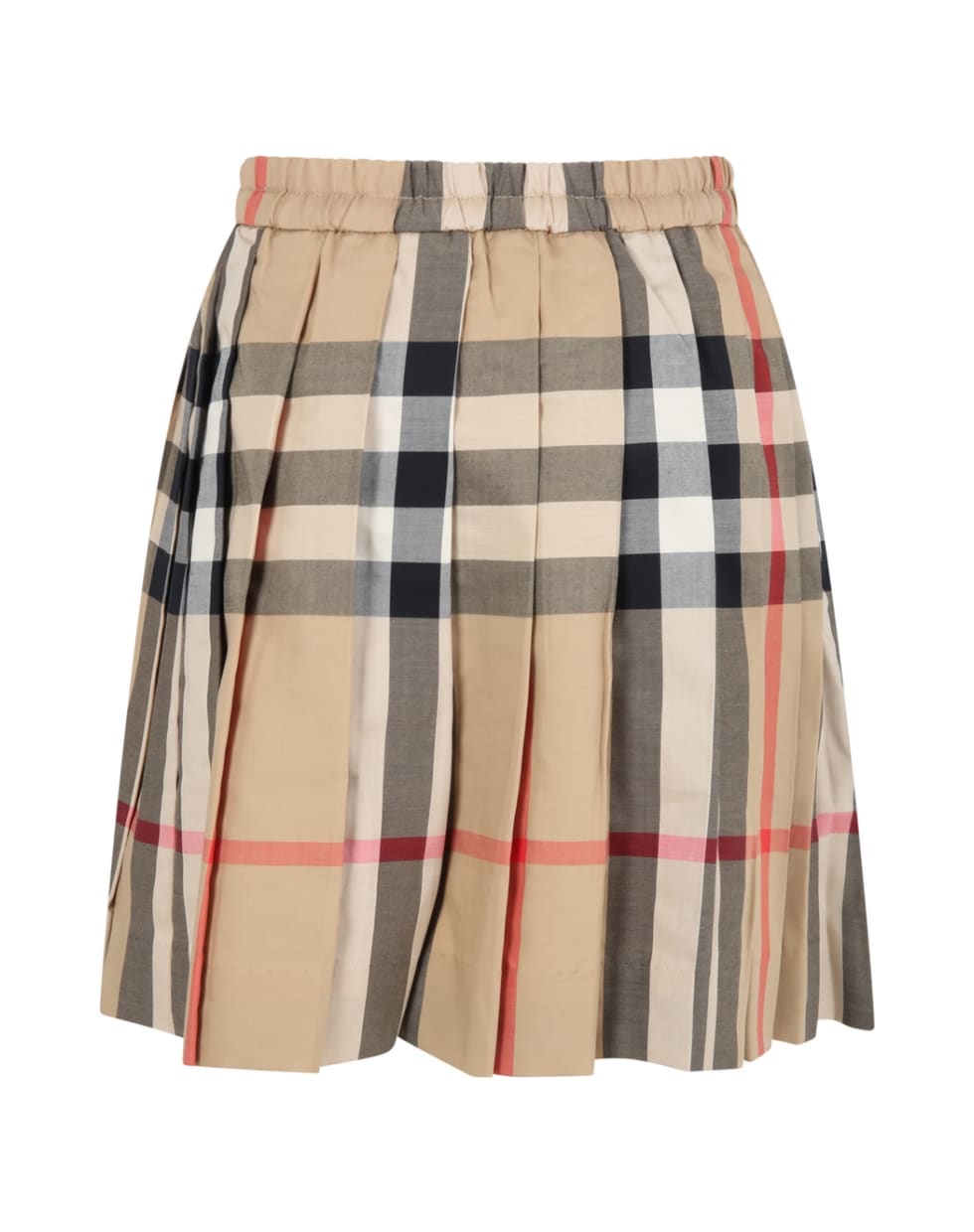 Burberry Beige Skirt For Girl With Check Vintage - Beige
