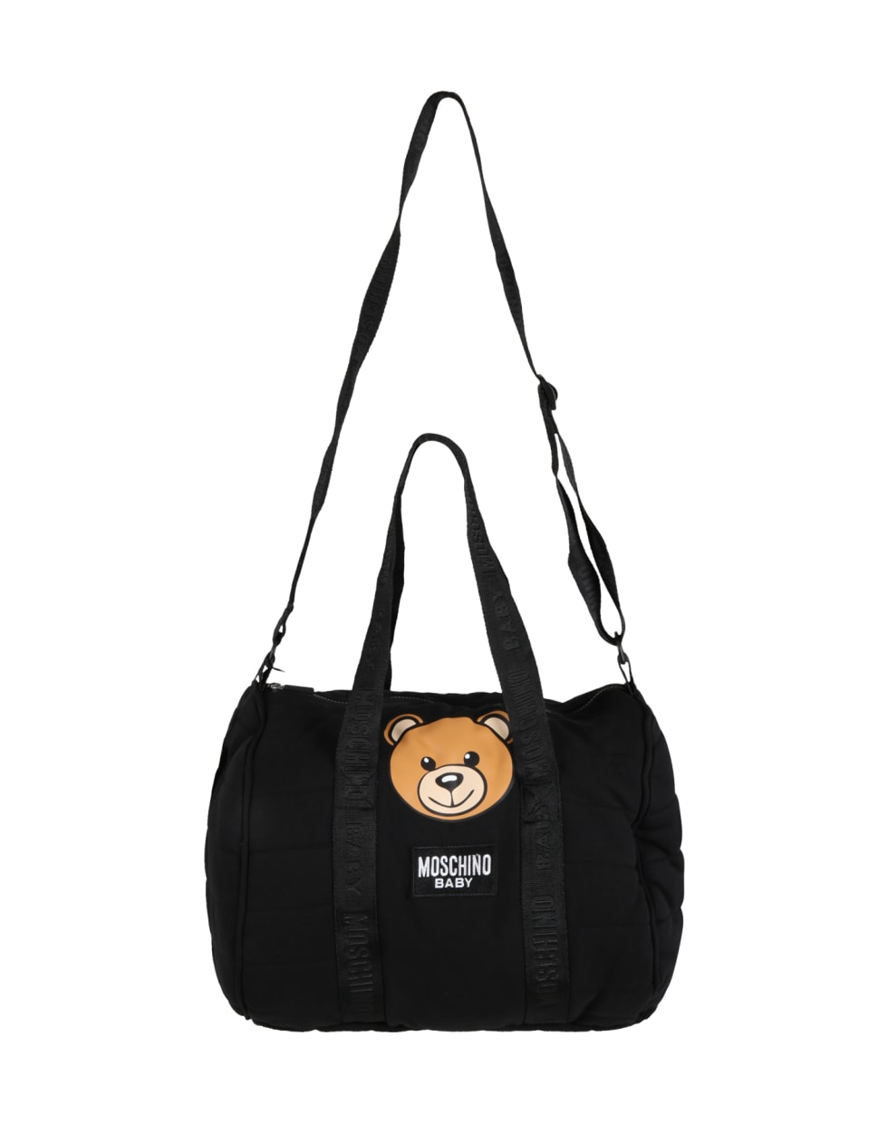 black moschino baby changing bolsa