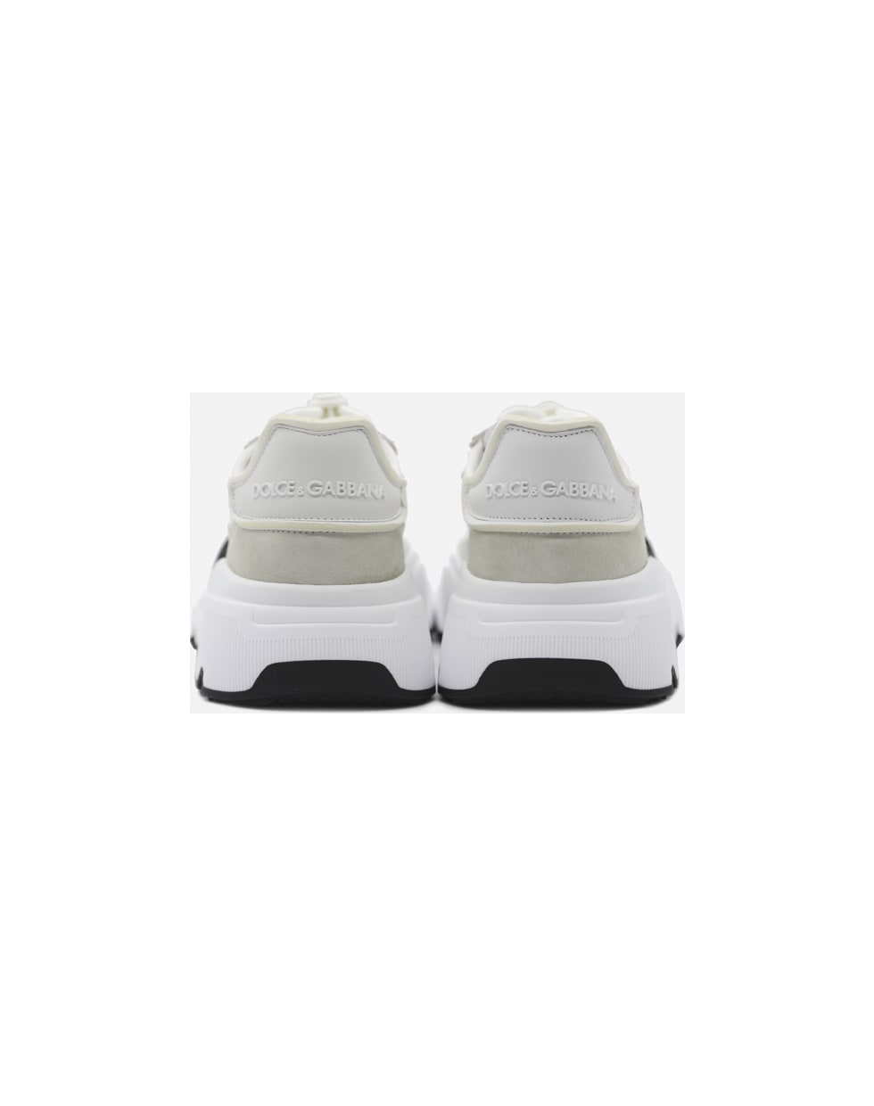 Dolce & Gabbana Daymaster Sneakers In Nylon With Leather Inserts - White, black