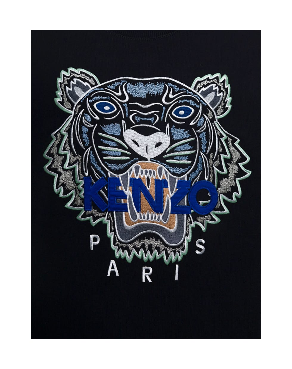 Kenzo Black Cotton Sweatshirt With Tiger Logo Italist