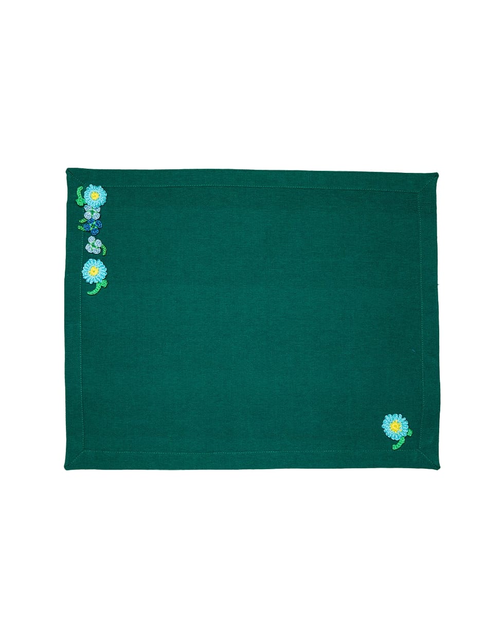 Le Botteghe su Gologone Placemats Crochet 35x45 Cm - Dark Green 