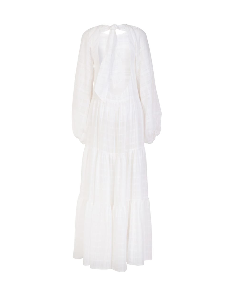 WANDERING Striped Muslin Long Dress - OFF WHITE