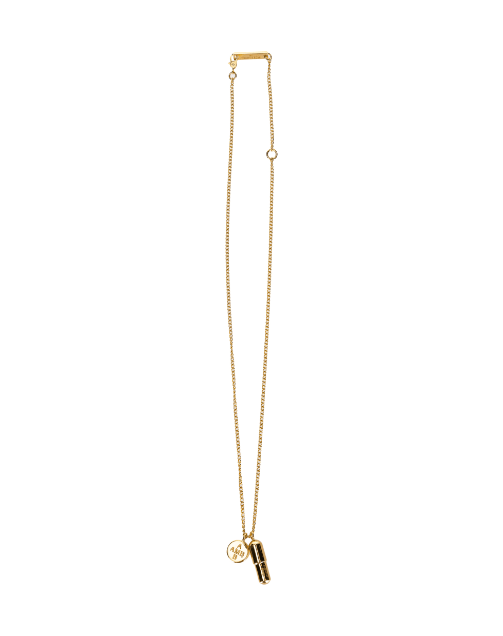 AMBUSH Pill Charm Necklace - GOLD