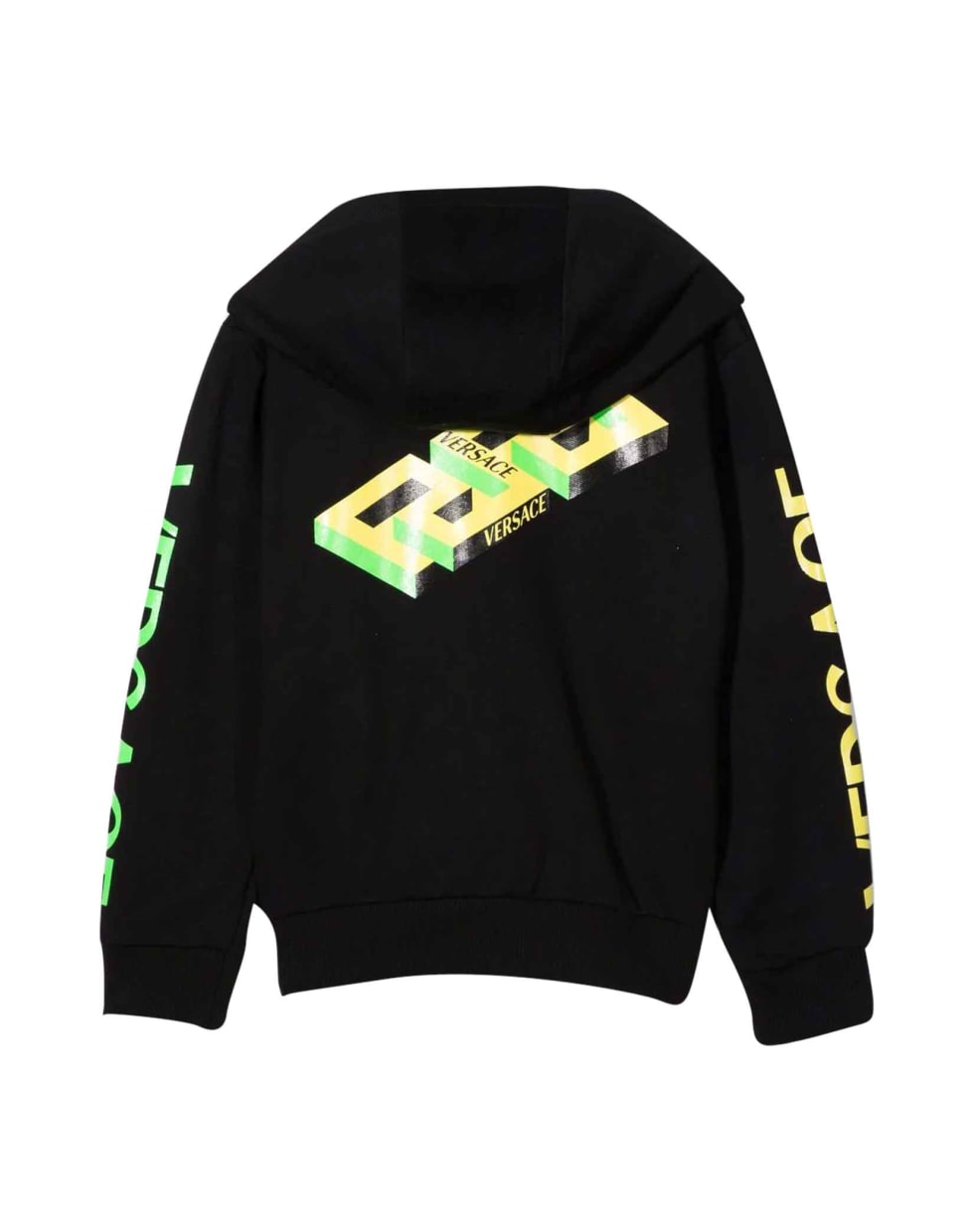 Versace Kids Black Sweatshirt - Nero/giallo/verde