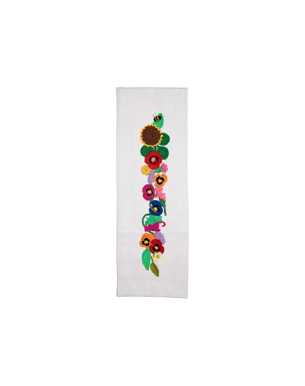 Le Botteghe su Gologone Runner Crochet 130x50 Cm - White