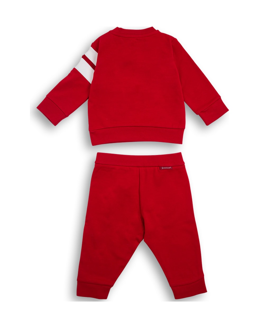 Moncler Coordinated Red Cotton Suit With Logo - Red