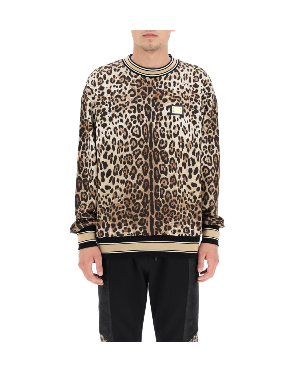 Dolce Bag & Gabbana Crewneck Sweatshirt - Leopard