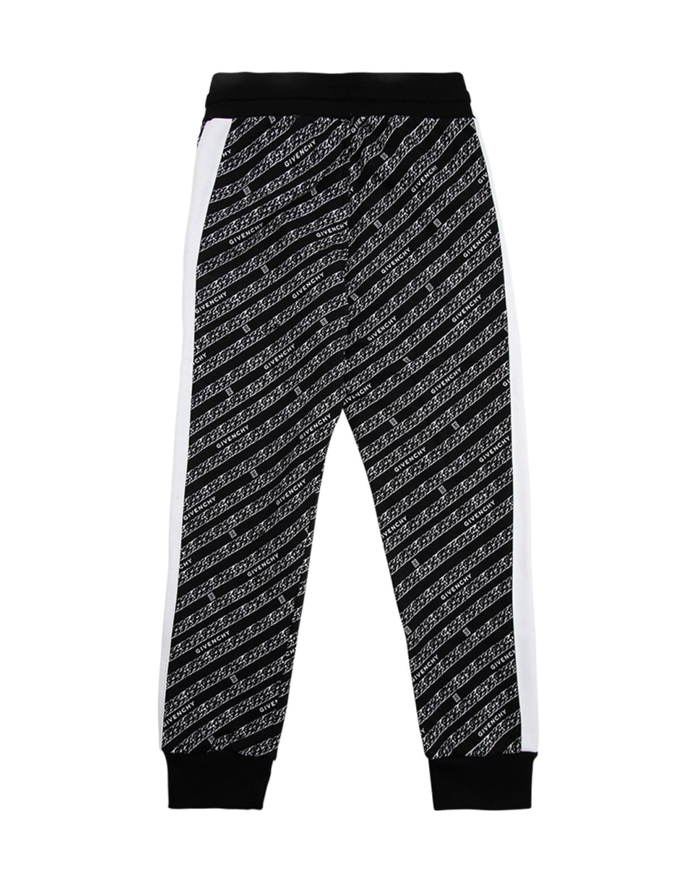 Givenchy Cotton Blend Jogger With Allover Logo Print - Black
