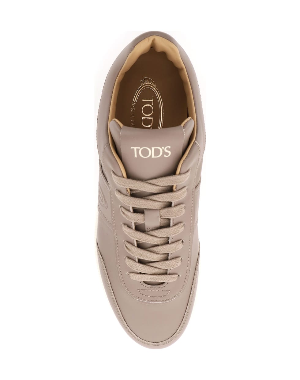 Tod's Tabs Leather Sneakers - TORTORA MEDIO (Grey)
