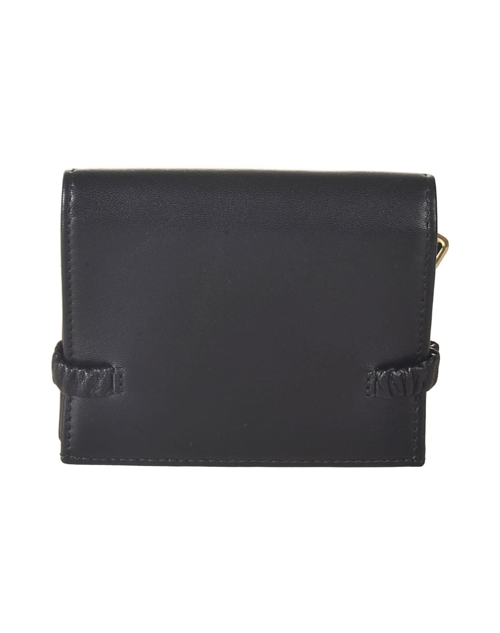 Miu Miu Metallic Foldover Wallet - Black