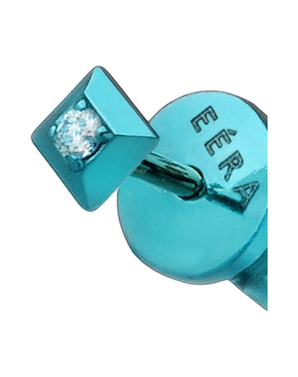 EÉRA Mini Eéra 18k Single Earring With Diamond - LIGHT BLUE (Blue)