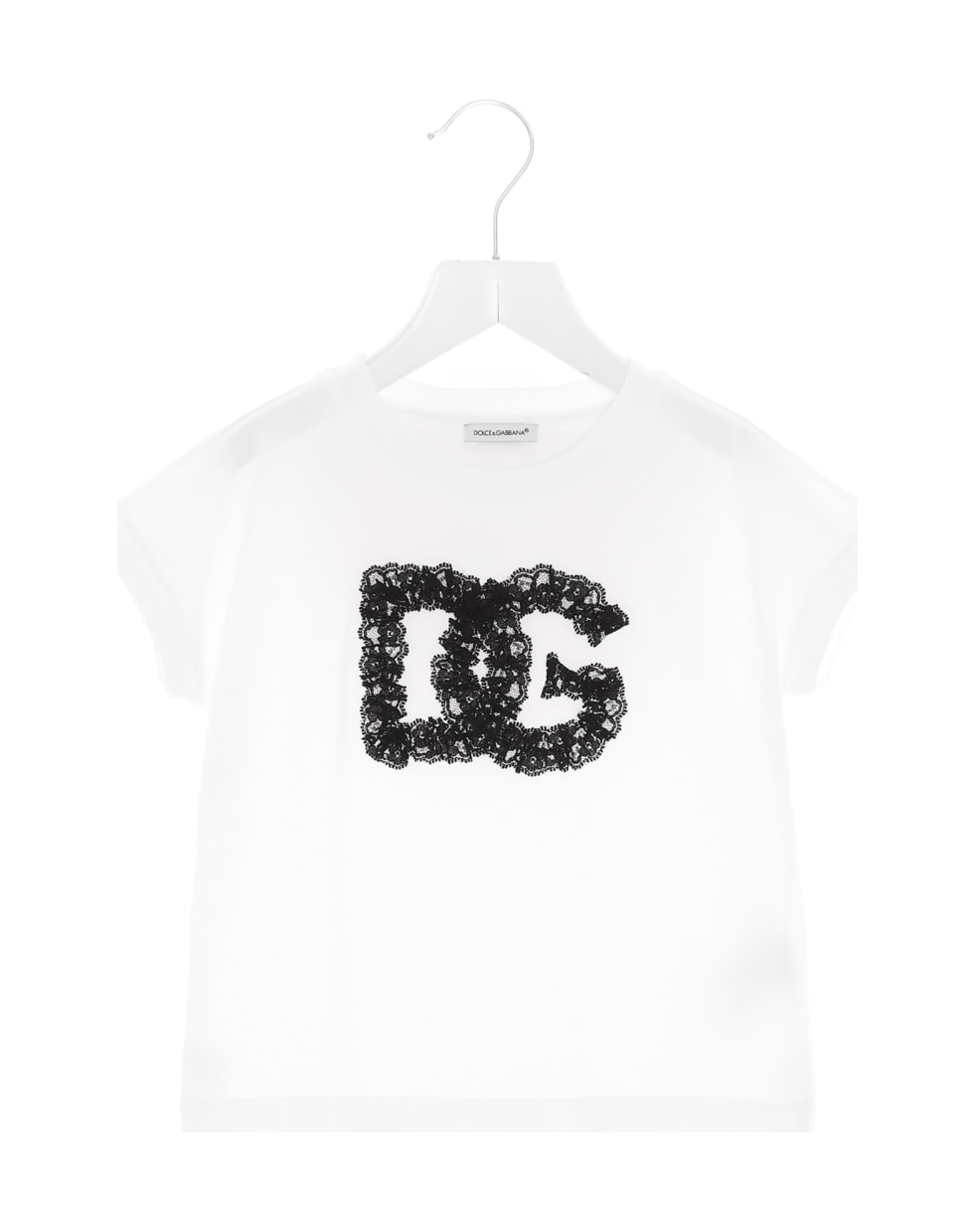 Dolce & Gabbana Lace Logo T-shirt - Bianco