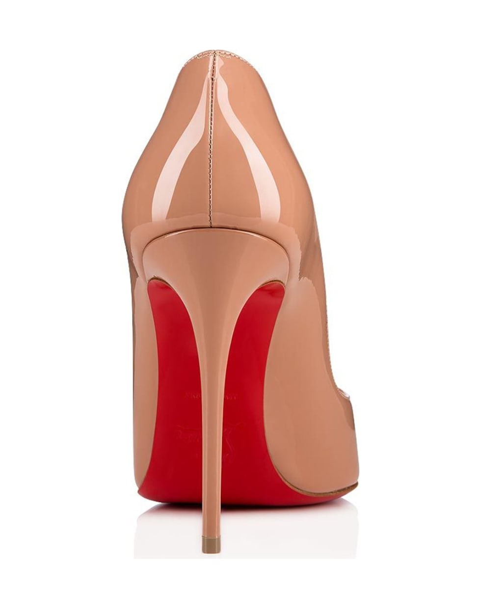 Christian Louboutin Hot Chic 100 Nude Patent Leather Pumps - NUDE