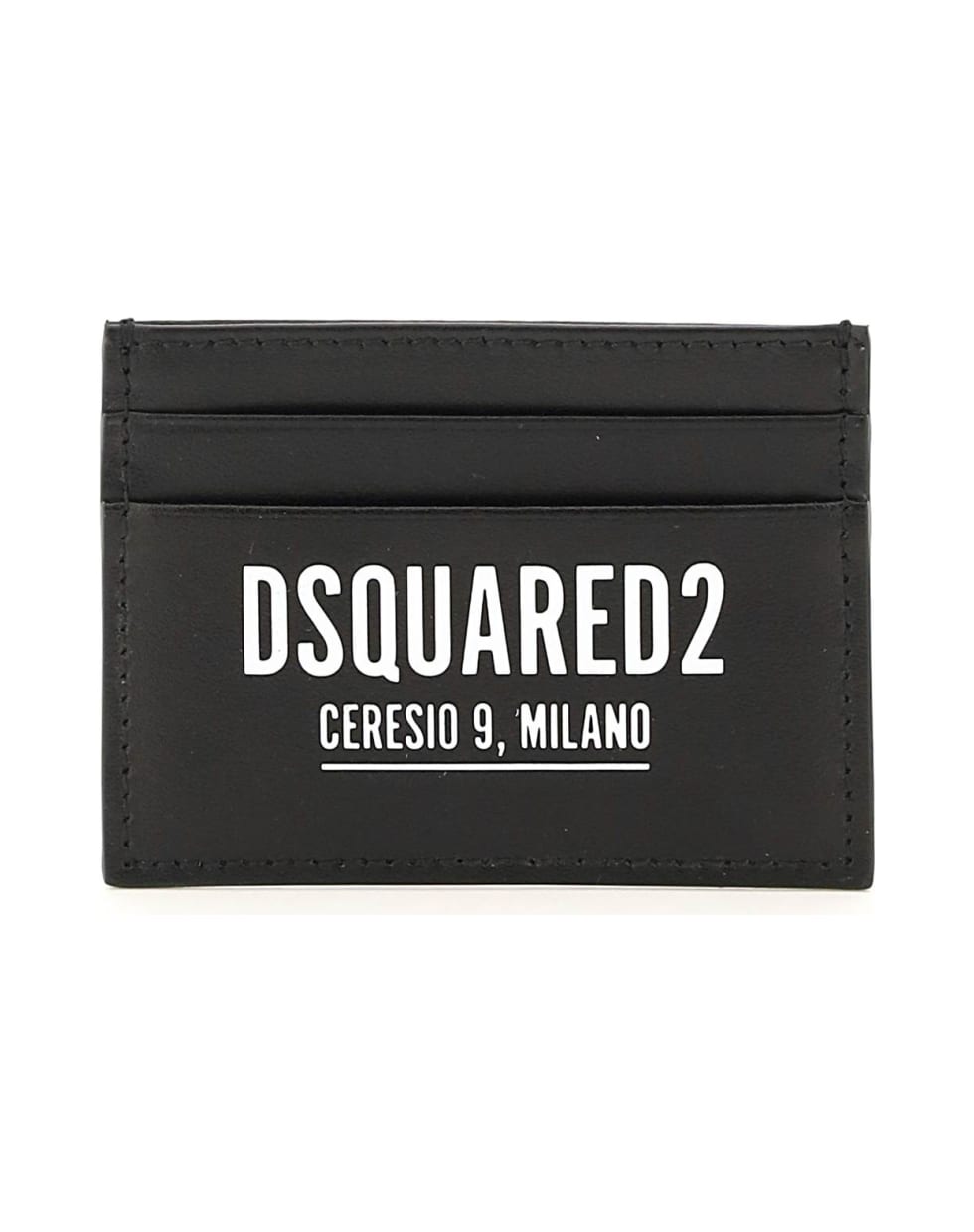 Dsquared2 'ceresio 9' Leather Cardholder - BLACK (Black)
