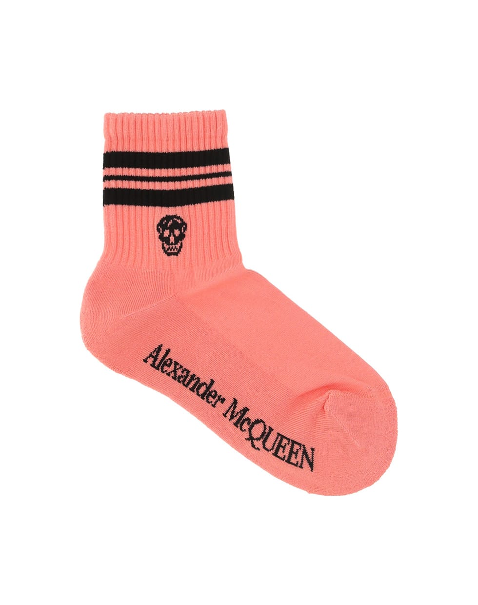 Alexander McQueen Alexander Mc Queen Stripe Skull Socks - Gold/white