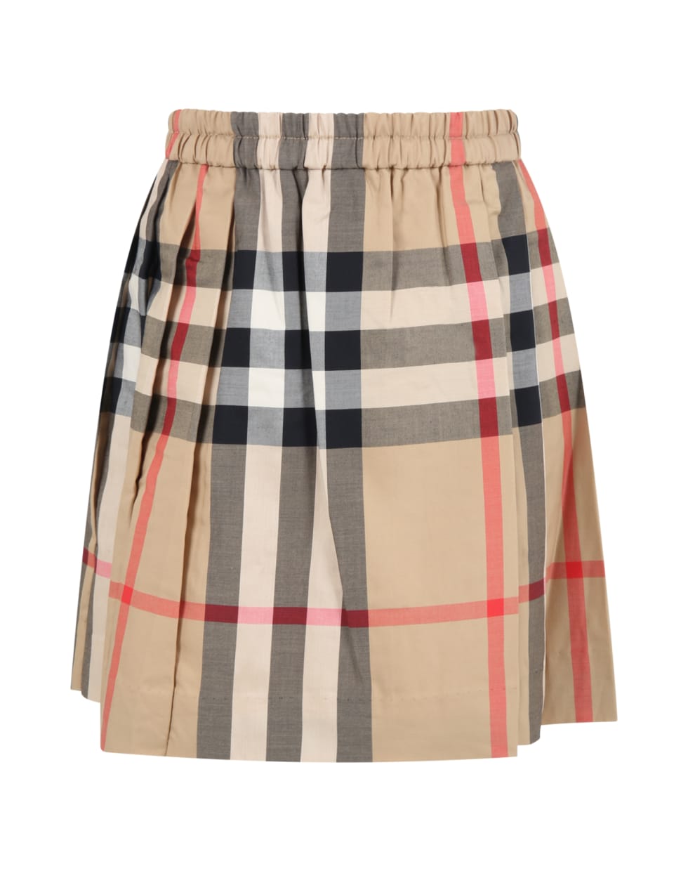 Burberry Beige Skirt For Girl With Check Vintage - Beige