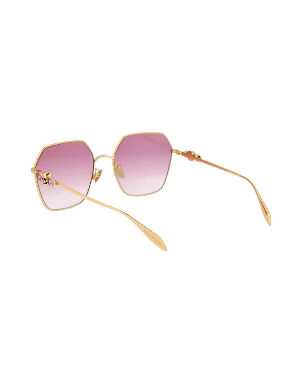 Alexander McQueen Eyewear Am0325s Sunglasses - 003 GOLD GOLD RED