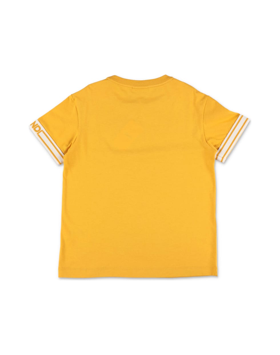 Fendi T-shirt Giallo Senape In Jersey Di Cotone - Giallo
