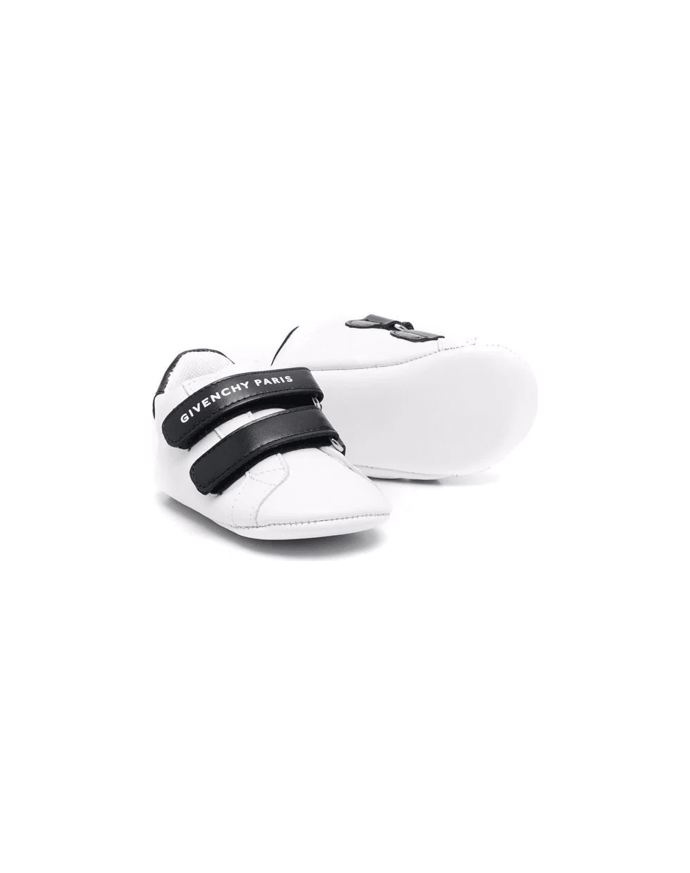 Givenchy White And Black Baby Sneakers With Logo - Black/white