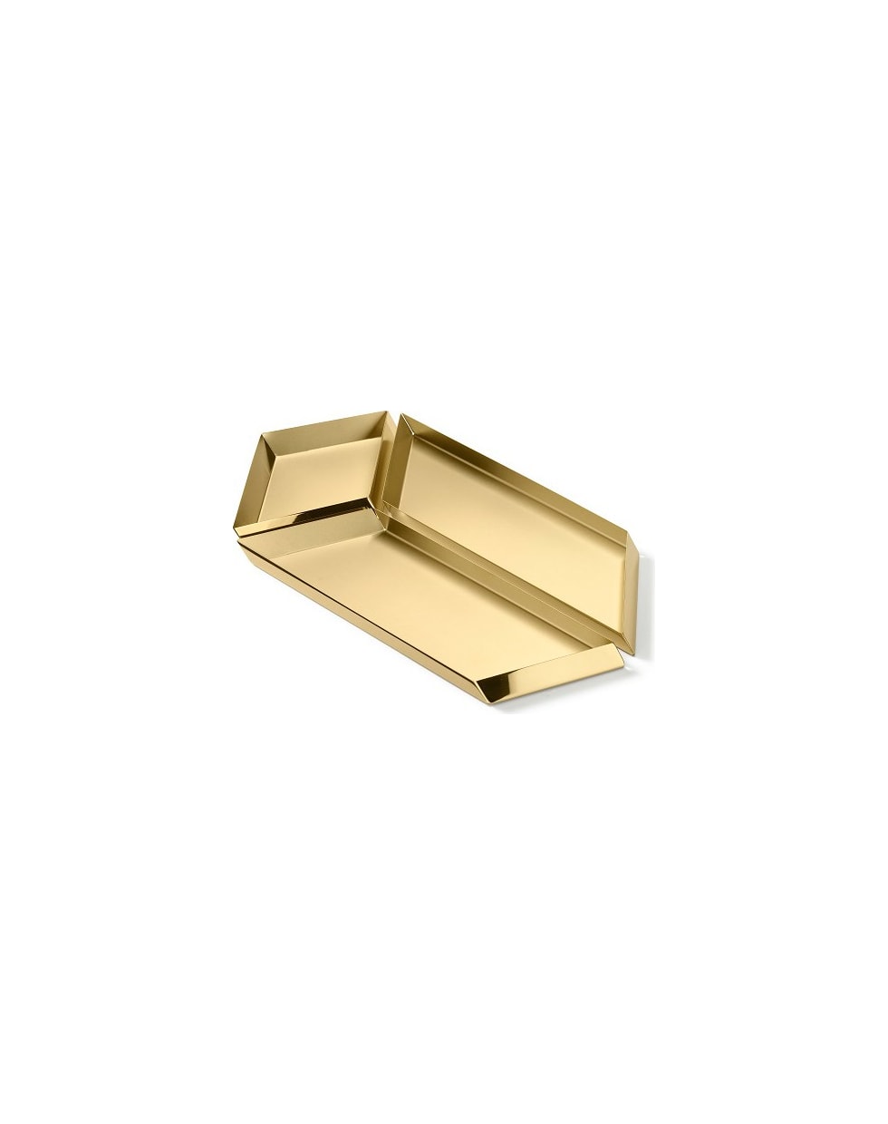 Ghidini 1961 Axonometry - Large Parallelepiped Polished Brass - Polished brass