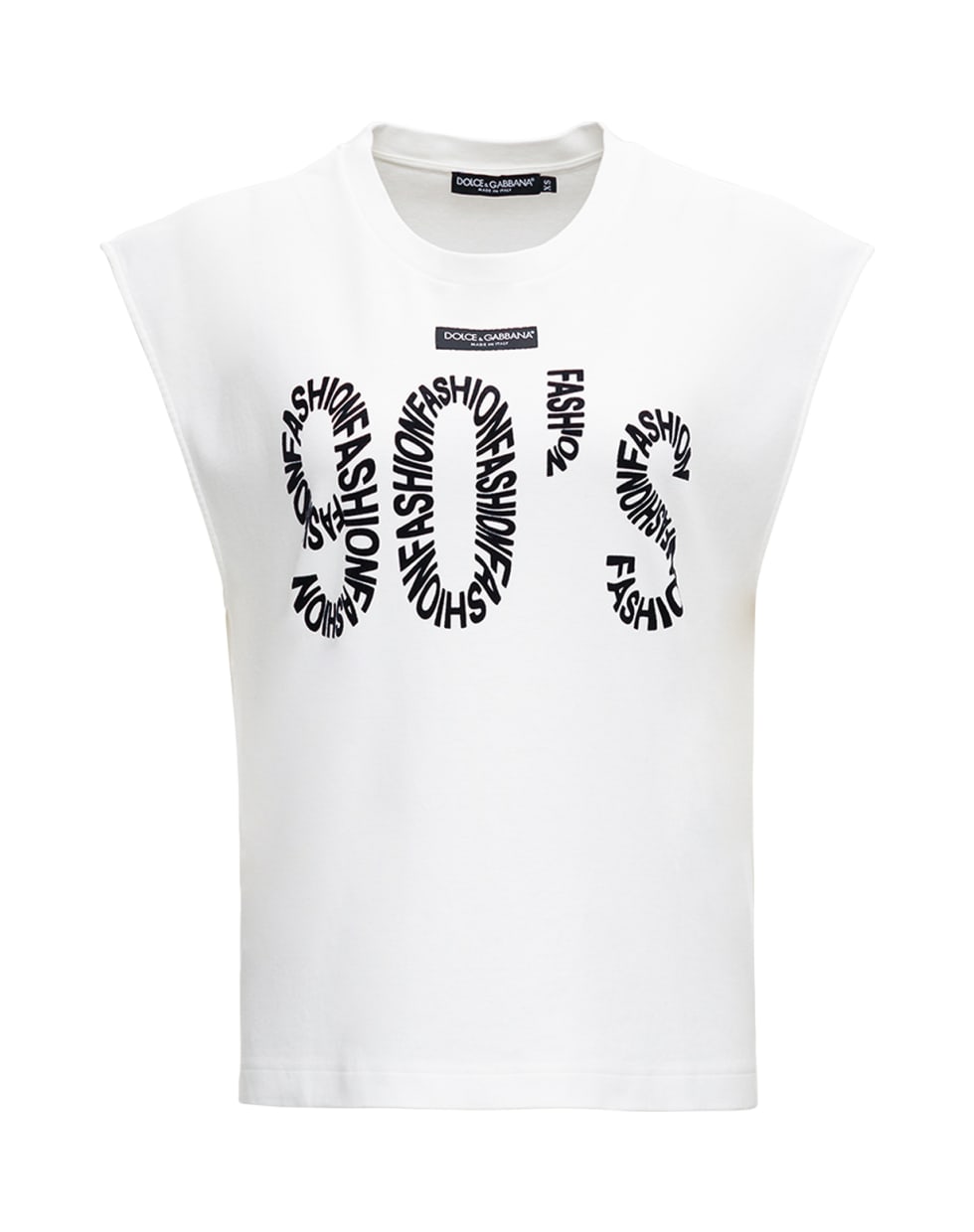 White Cotton T-shirt With 90's Front Print