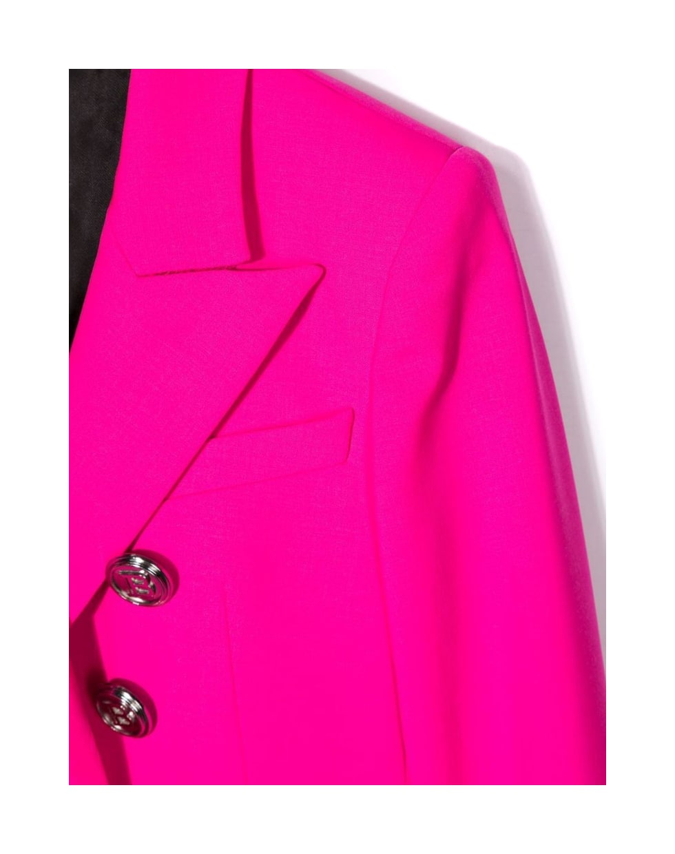 Balmain Fuchsia Virgin Wool Blend Blazer - Fuxia