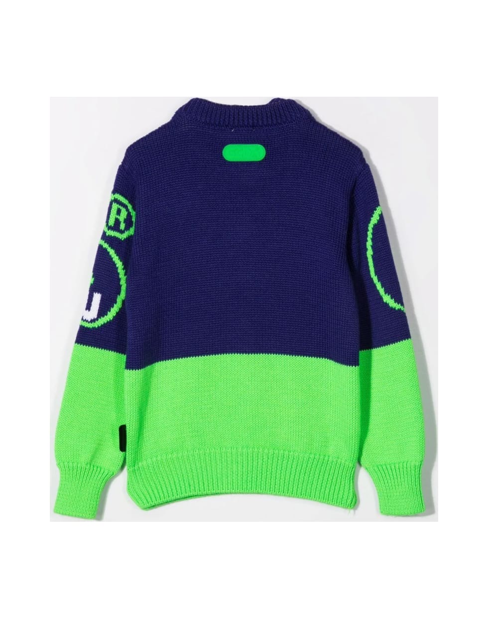 GCDS Mini Two-tone Sweater - Blu e verde