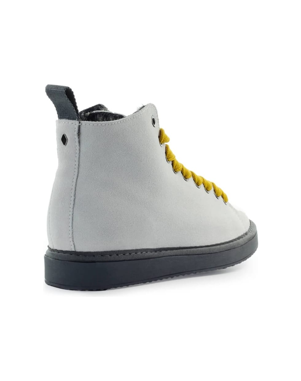 Panchic White Ocher Suede Ankle Boot - White/Deep Yellow
