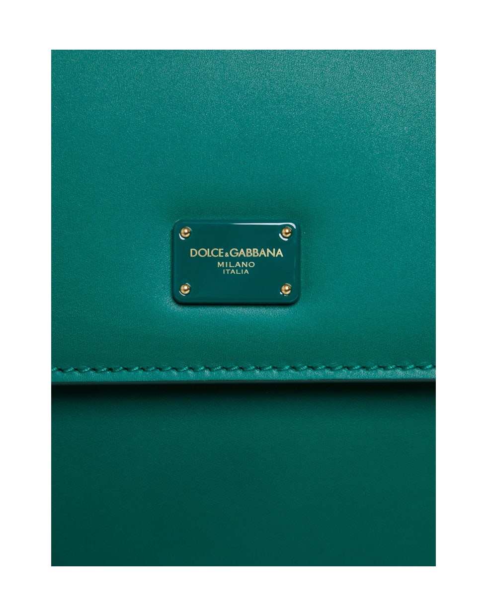 Dolce & Gabbana Sicliy  Green Leather Handbag - Green