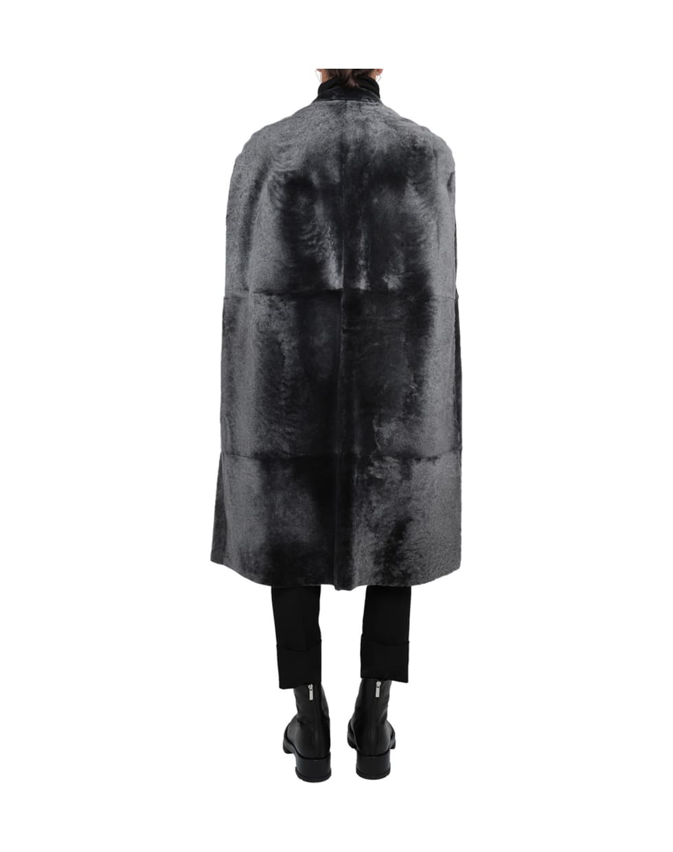 Sapio Grey 1 Shearling Coat Men - Black