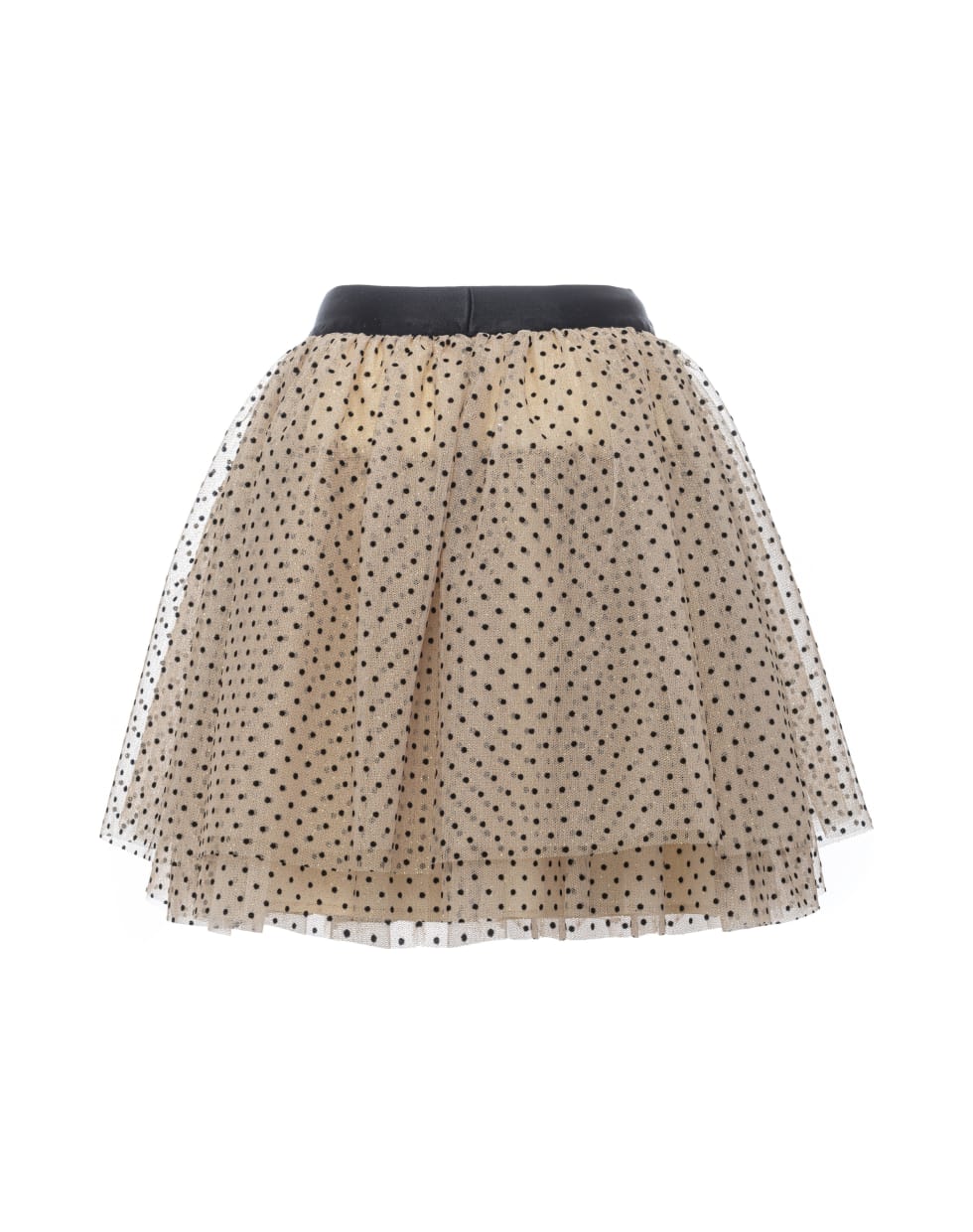 Simonetta Skirt With Pois - Crema-nero