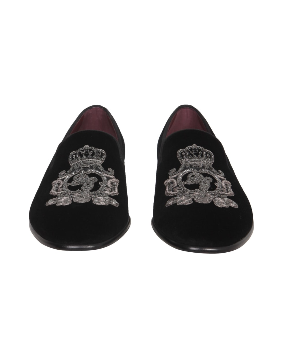 Dolce & Gabbana Velvet Slippers - NERO