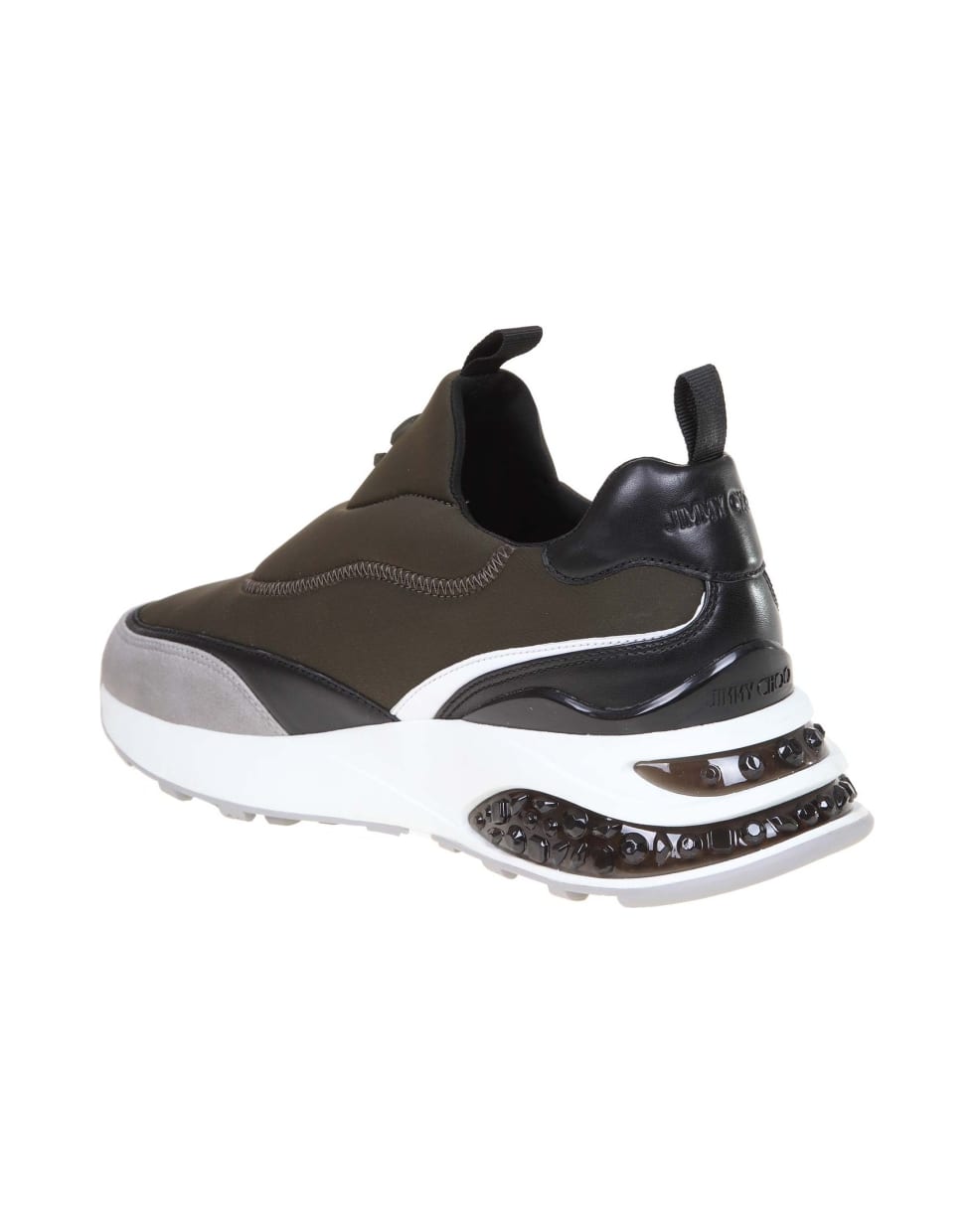 Jimmy Choo Manphis Sneakers In Neoprene And Leather - Seaweed